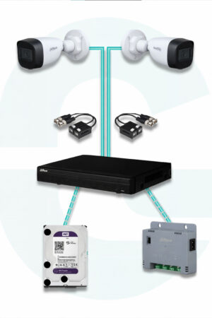 Комплект 2× (2 MП) аналогові камери + реєстратор